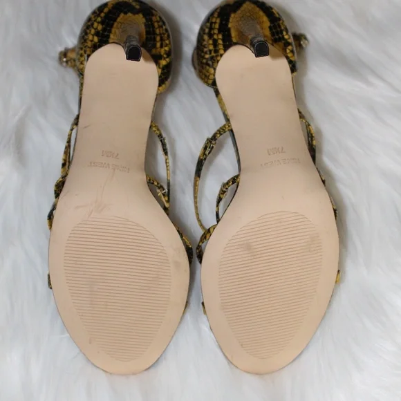 Nine West, Snakeskin print Strappy Heels - Picture 6 of 12